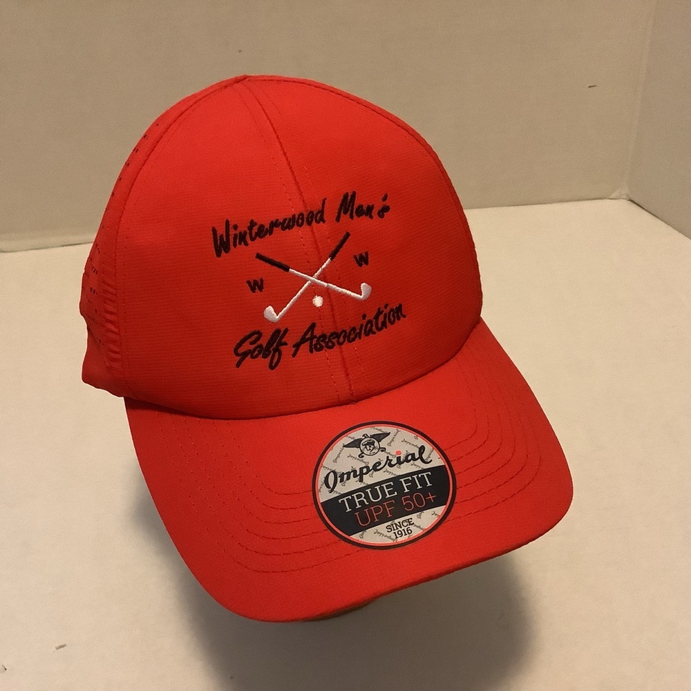 Imperial True Fit Winterwood Men's Golf Association Cap Hat Red Strapback